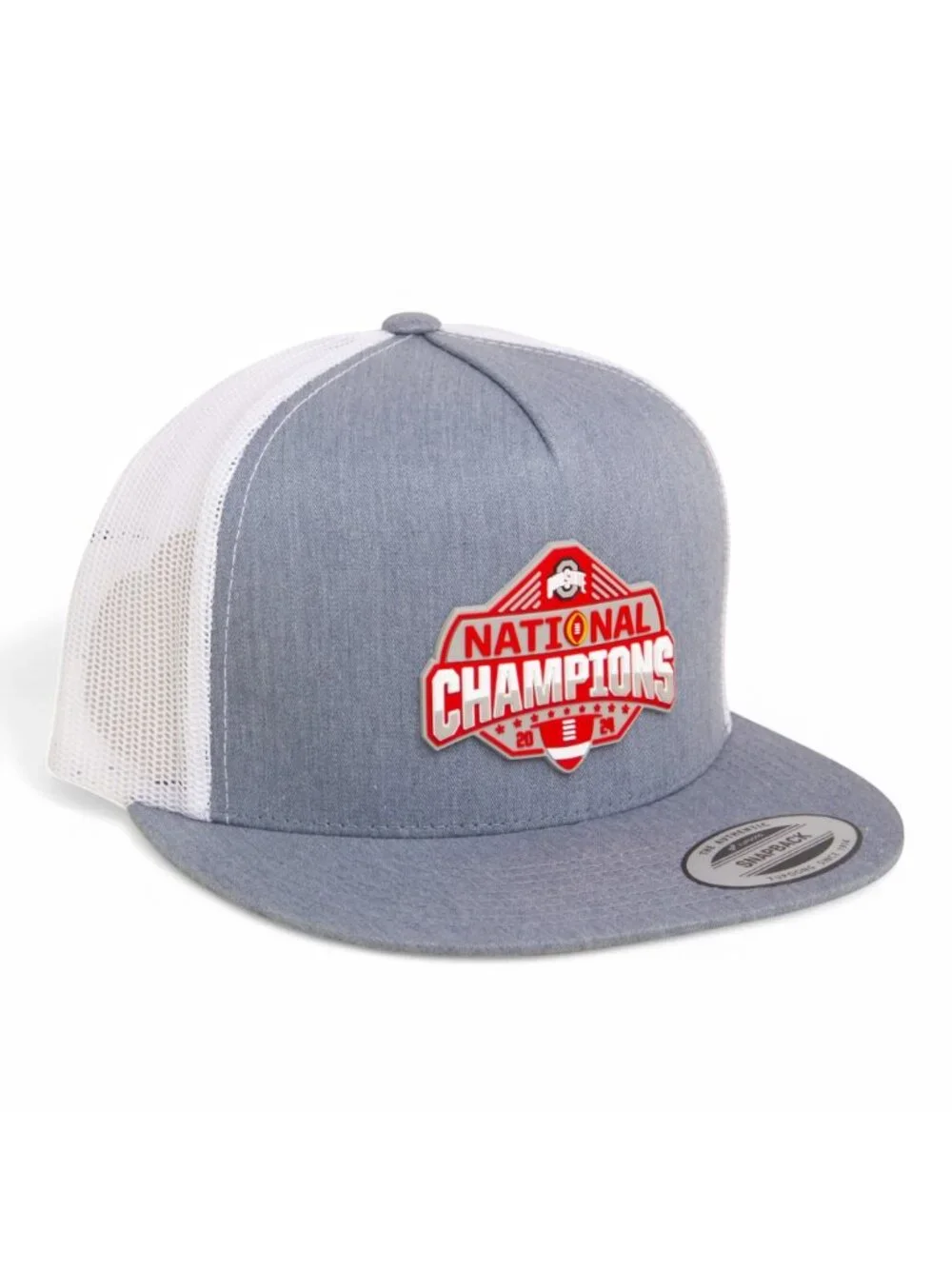Ohio State Buckeyes 2024 CFP National Champions YP Flat Bill Trucker Hat
